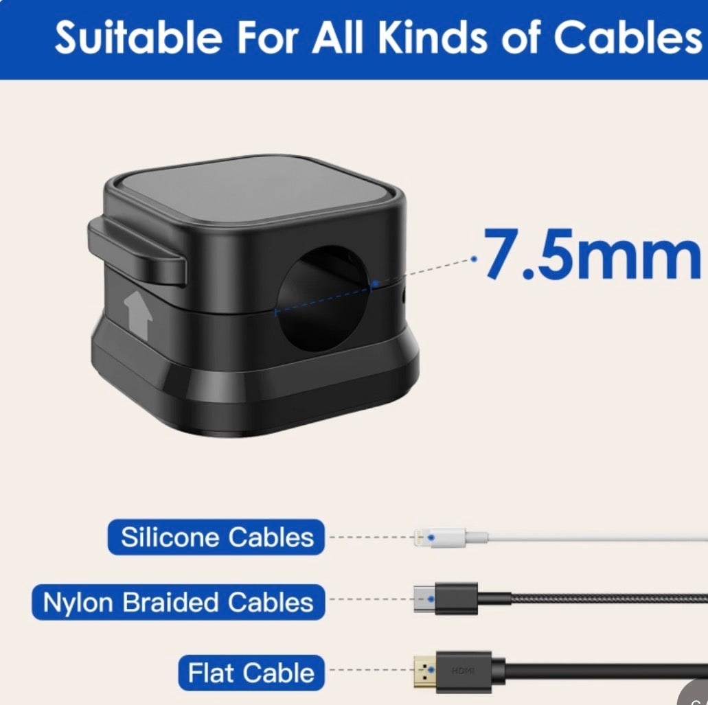 Organizador de Cables Magnético Adhesivo – Orden Total en tu Escritorio