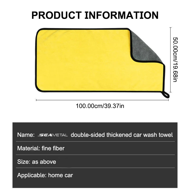 Toalla de Microfibra Premium para Lavado y Detallado de Auto