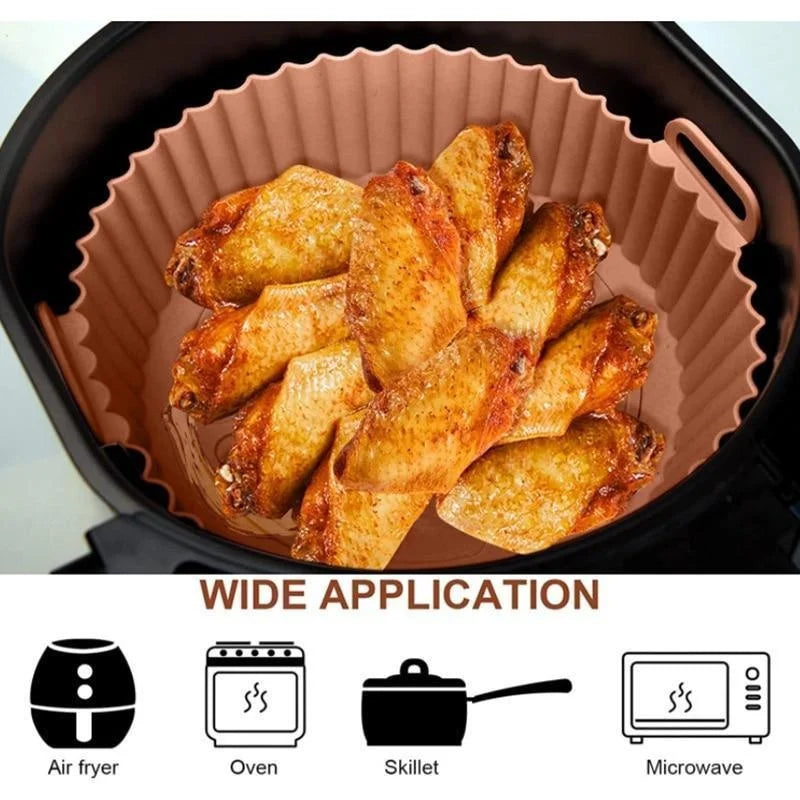 Liners de Silicona Reutilizables para Air Fryer – Antiadherentes