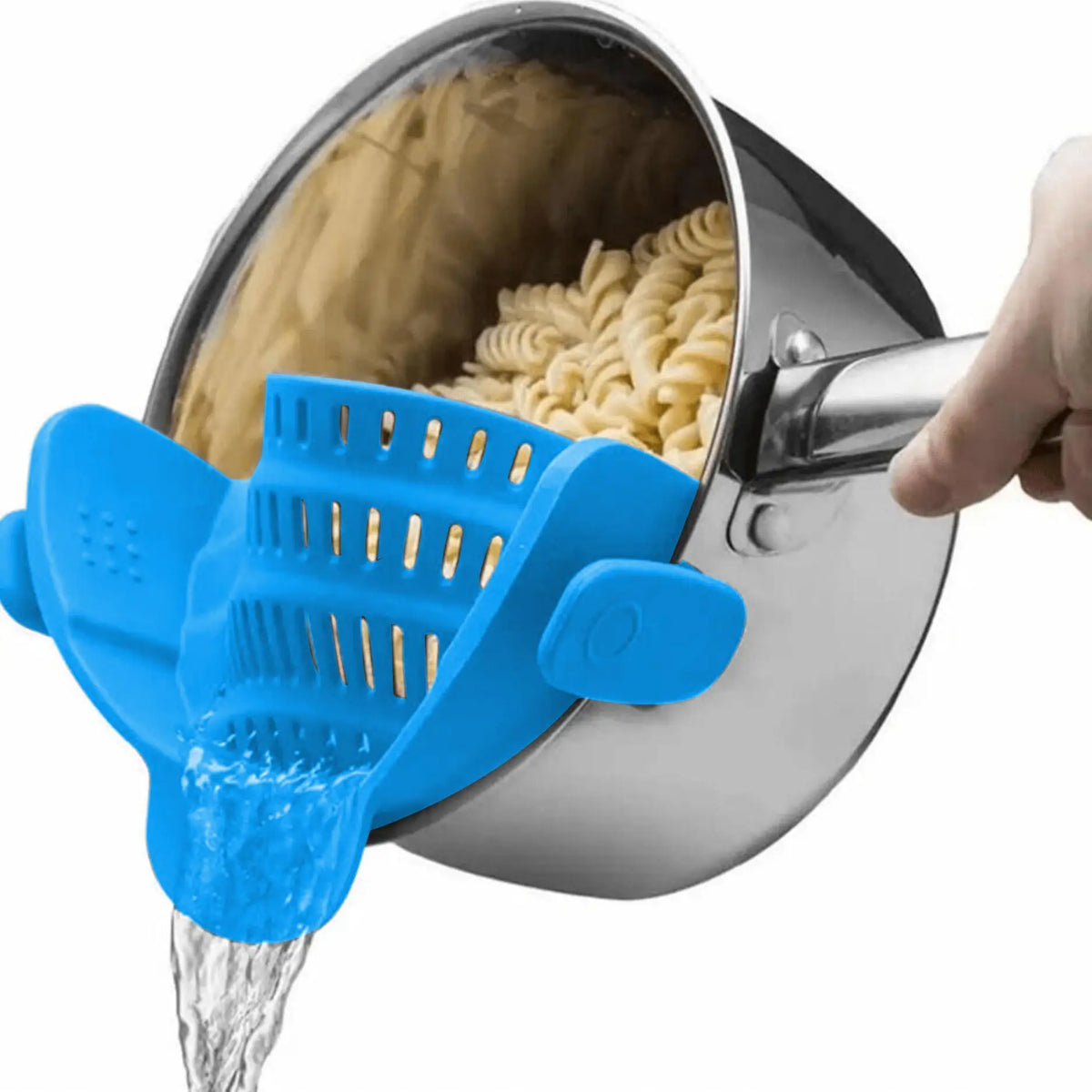 Colador Clip Ajustable para Ollas, Sartenes y Tazones – Escurre sin Ensuciar