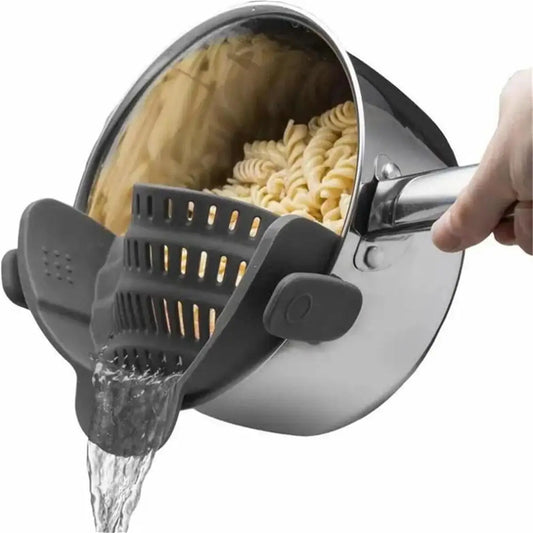 Colador Clip Ajustable para Ollas, Sartenes y Tazones – Escurre sin Ensuciar