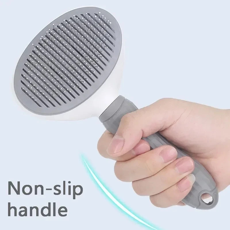 Cepillo Autolavable para Perros y Gatos – Elimina el Pelo con un Click